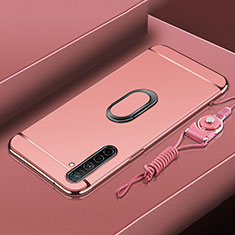 Coque Bumper Luxe Metal et Plastique Etui Housse avec Support Bague Anneau A01 pour Realme X2 Or Rose