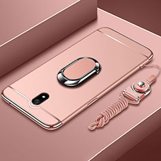 Coque Bumper Luxe Metal et Plastique Etui Housse avec Support Bague Anneau A01 pour Xiaomi Redmi 8A Or Rose