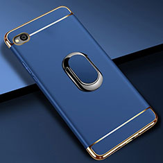 Coque Bumper Luxe Metal et Plastique Etui Housse avec Support Bague Anneau A01 pour Xiaomi Redmi Go Bleu