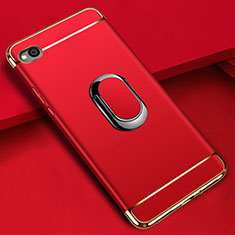 Coque Bumper Luxe Metal et Plastique Etui Housse avec Support Bague Anneau A01 pour Xiaomi Redmi Go Rouge