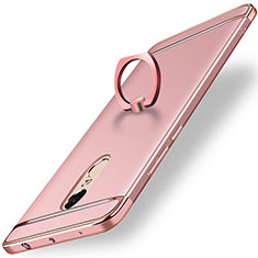 Coque Bumper Luxe Metal et Plastique Etui Housse avec Support Bague Anneau A01 pour Xiaomi Redmi Note 4X High Edition Or Rose