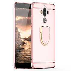 Coque Bumper Luxe Metal et Plastique Etui Housse avec Support Bague Anneau A02 pour Huawei Mate 9 Or Rose