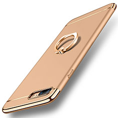 Coque Bumper Luxe Metal et Plastique Etui Housse avec Support Bague Anneau A06 pour Apple iPhone 7 Plus Or