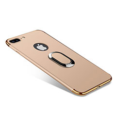 Coque Bumper Luxe Metal et Plastique Etui Housse avec Support Bague Anneau A08 pour Apple iPhone 8 Plus Or