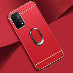 Coque Bumper Luxe Metal et Plastique Etui Housse avec Support Bague Anneau P02 pour OnePlus Nord N200 5G Rouge