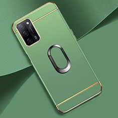 Coque Bumper Luxe Metal et Plastique Etui Housse avec Support Bague Anneau P02 pour Oppo A53s 5G Pastel Vert