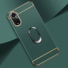 Coque Bumper Luxe Metal et Plastique Etui Housse avec Support Bague Anneau pour Huawei Honor 50 5G Vert Nuit