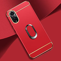 Coque Bumper Luxe Metal et Plastique Etui Housse avec Support Bague Anneau pour Huawei Honor 50 Pro 5G Rouge