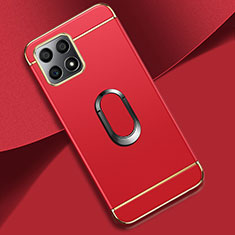 Coque Bumper Luxe Metal et Plastique Etui Housse avec Support Bague Anneau pour Huawei Honor X30i Rouge