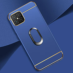 Coque Bumper Luxe Metal et Plastique Etui Housse avec Support Bague Anneau pour Huawei Nova 8 SE 4G Bleu