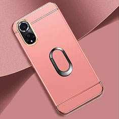 Coque Bumper Luxe Metal et Plastique Etui Housse avec Support Bague Anneau pour Huawei Nova 9 Pro Or Rose