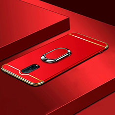 Coque Bumper Luxe Metal et Plastique Etui Housse avec Support Bague Anneau T01 pour Oppo R17 Pro Rouge