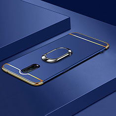 Coque Bumper Luxe Metal et Plastique Etui Housse avec Support Bague Anneau T01 pour Oppo RX17 Pro Bleu