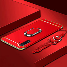 Coque Bumper Luxe Metal et Plastique Etui Housse avec Support Bague Anneau T01 pour Samsung Galaxy Note 10 Rouge