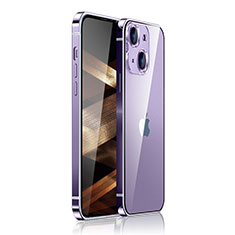 Coque Bumper Luxe Metal et Plastique Etui Housse JB1 pour Apple iPhone 15 Plus Violet