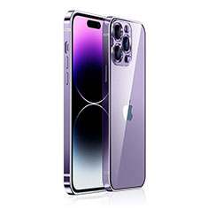 Coque Bumper Luxe Metal et Plastique Etui Housse JB1 pour Apple iPhone 15 Pro Max Violet