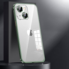 Coque Bumper Luxe Metal et Plastique Etui Housse JL1 pour Apple iPhone 13 Vert