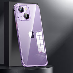 Coque Bumper Luxe Metal et Plastique Etui Housse JL1 pour Apple iPhone 15 Violet