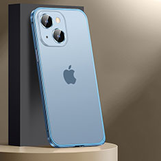 Coque Bumper Luxe Metal et Plastique Etui Housse JL2 pour Apple iPhone 14 Bleu