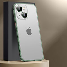 Coque Bumper Luxe Metal et Plastique Etui Housse JL2 pour Apple iPhone 14 Vert