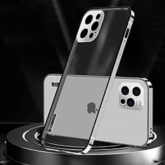 Coque Bumper Luxe Metal et Plastique Etui Housse JL3 pour Apple iPhone 13 Pro Max Argent