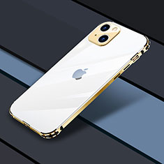 Coque Bumper Luxe Metal et Plastique Etui Housse JL3 pour Apple iPhone 14 Or