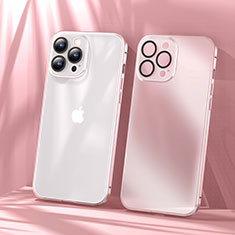 Coque Bumper Luxe Metal et Plastique Etui Housse LF1 pour Apple iPhone 13 Pro Max Or Rose