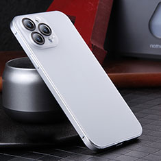 Coque Bumper Luxe Metal et Plastique Etui Housse LF2 pour Apple iPhone 16 Pro Max Argent