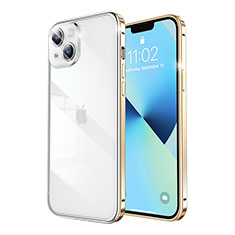 Coque Bumper Luxe Metal et Plastique Etui Housse LF5 pour Apple iPhone 13 Or