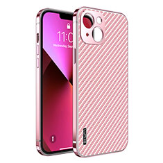 Coque Bumper Luxe Metal et Plastique Etui Housse LF6 pour Apple iPhone 13 Or Rose