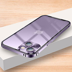 Coque Bumper Luxe Metal et Plastique Etui Housse LK2 pour Apple iPhone 14 Plus Violet