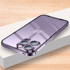 Coque Bumper Luxe Metal et Plastique Etui Housse LK2 pour Apple iPhone 14 Pro Max Violet