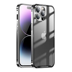 Coque Bumper Luxe Metal et Plastique Etui Housse LO1 pour Apple iPhone 14 Pro Max Noir