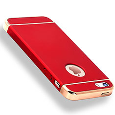 Coque Bumper Luxe Metal et Plastique Etui Housse M01 pour Apple iPhone 5 Rouge