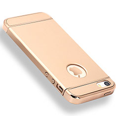 Coque Bumper Luxe Metal et Plastique Etui Housse M01 pour Apple iPhone 5S Or