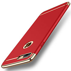 Coque Bumper Luxe Metal et Plastique Etui Housse M01 pour Apple iPhone 7 Plus Rouge