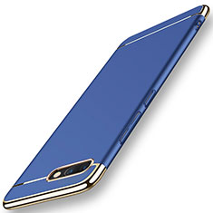 Coque Bumper Luxe Metal et Plastique Etui Housse M01 pour Huawei Honor V10 Bleu