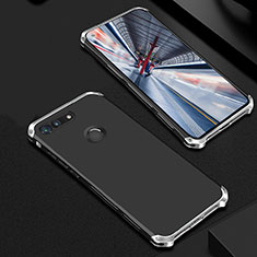 Coque Bumper Luxe Metal et Plastique Etui Housse M01 pour Huawei Honor V20 Argent