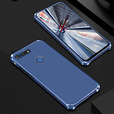 Coque Bumper Luxe Metal et Plastique Etui Housse M01 pour Huawei Honor V20 Bleu