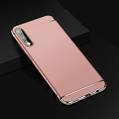 Coque Bumper Luxe Metal et Plastique Etui Housse M01 pour Huawei P Smart Z (2019) Or Rose