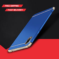 Coque Bumper Luxe Metal et Plastique Etui Housse M01 pour Huawei Y7 Prime (2019) Bleu