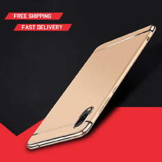 Coque Bumper Luxe Metal et Plastique Etui Housse M01 pour Huawei Y7 Pro (2019) Or