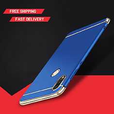 Coque Bumper Luxe Metal et Plastique Etui Housse M01 pour Huawei Y9 (2019) Bleu