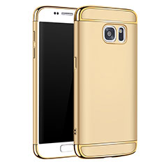 Coque Bumper Luxe Metal et Plastique Etui Housse M01 pour Samsung Galaxy S7 G930F G930FD Or