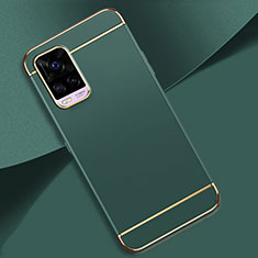 Coque Bumper Luxe Metal et Plastique Etui Housse M01 pour Vivo V20 Pro 5G Vert Nuit