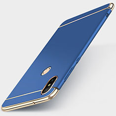 Coque Bumper Luxe Metal et Plastique Etui Housse M01 pour Xiaomi Redmi 6 Pro Bleu