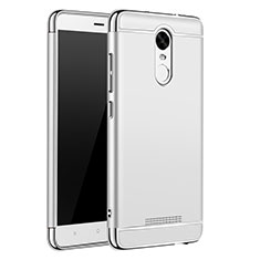 Coque Bumper Luxe Metal et Plastique Etui Housse M01 pour Xiaomi Redmi Note 3 MediaTek Argent