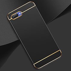 Coque Bumper Luxe Metal et Plastique Etui Housse M02 pour Oppo A12e Noir