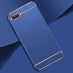 Coque Bumper Luxe Metal et Plastique Etui Housse M02 pour Oppo AX5 Bleu