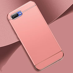 Coque Bumper Luxe Metal et Plastique Etui Housse M02 pour Oppo AX5 Or Rose